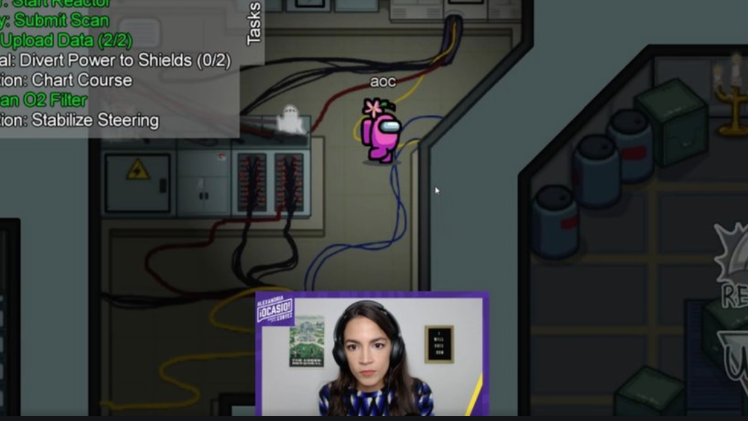 AOC grała w Among Us, aby zebrać środki na walkę z Covid-19
