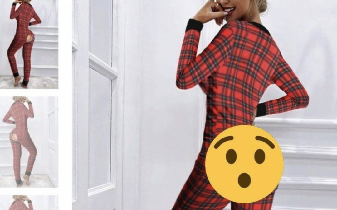 Piżama z klapką w wirusowej reklamie w sieci. Czy to przekręt?