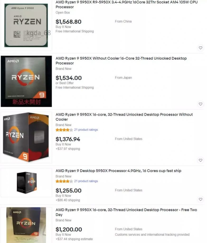 scalperzy sprzedają procesory AMD