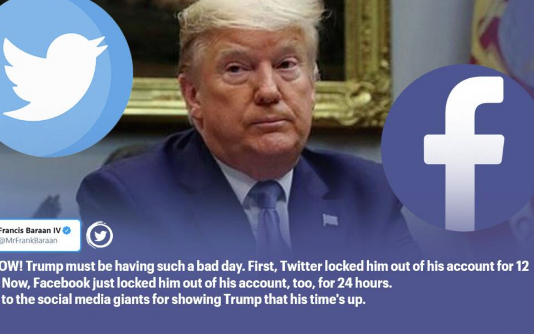 Konto Donalda Trumpa zablokowane na Facebooku i Twitterze po zamieszkach na Kapitolu