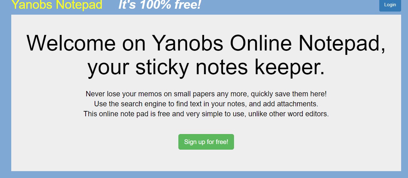 Yanobs Online Notepad 