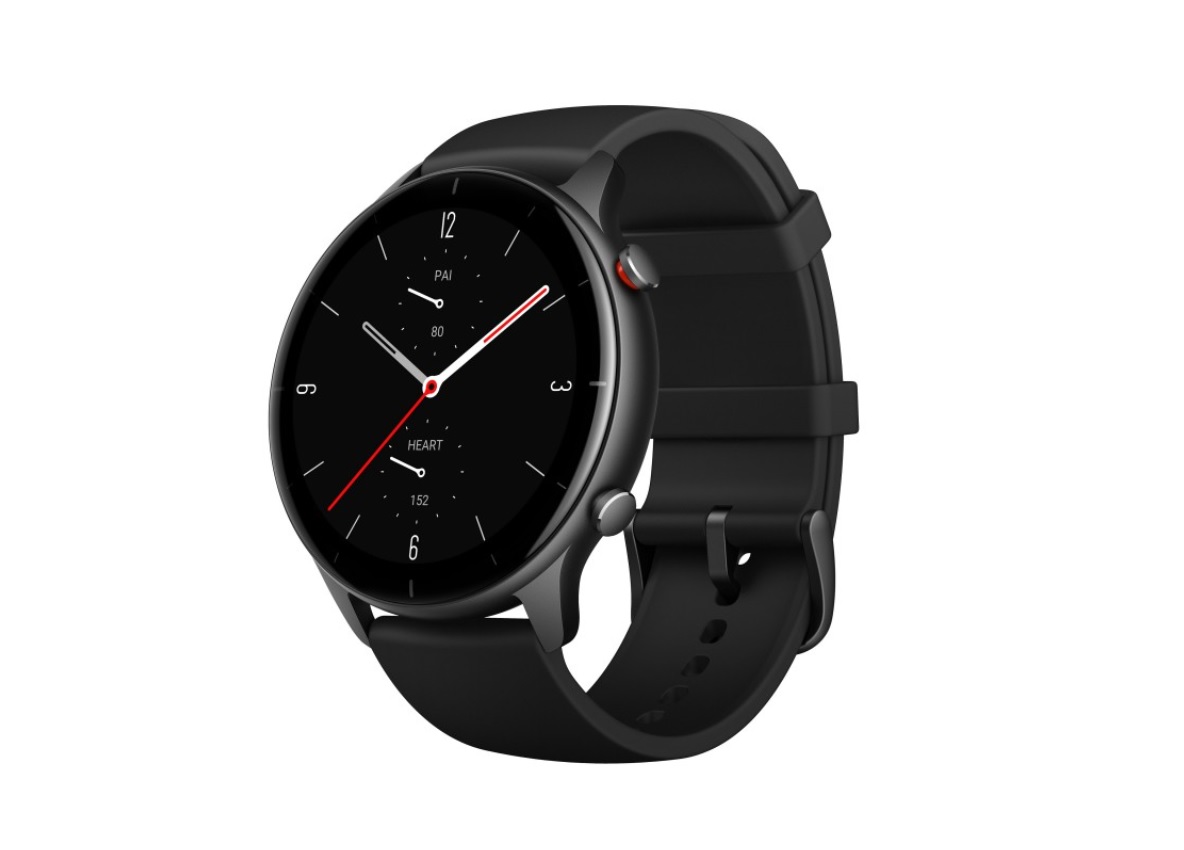 Na obrazku znajduje się Smartwatch Huami Amazfit GTR 2E w kolorze czarnym.