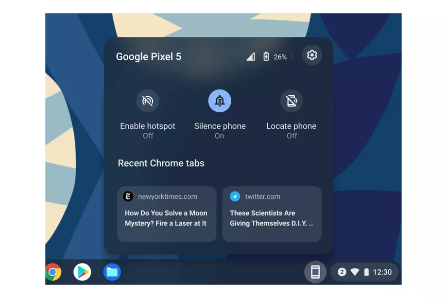 Chrome OS umożliwi połączenie telefonu z laptopem dzięki Phone Hub