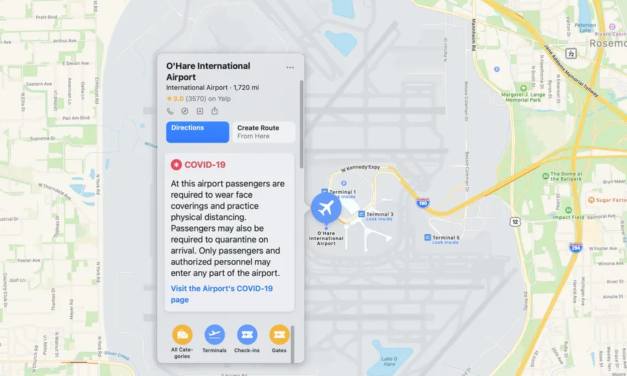 Apple Maps pokazuje informacje o obostrzeniach na lotniskach