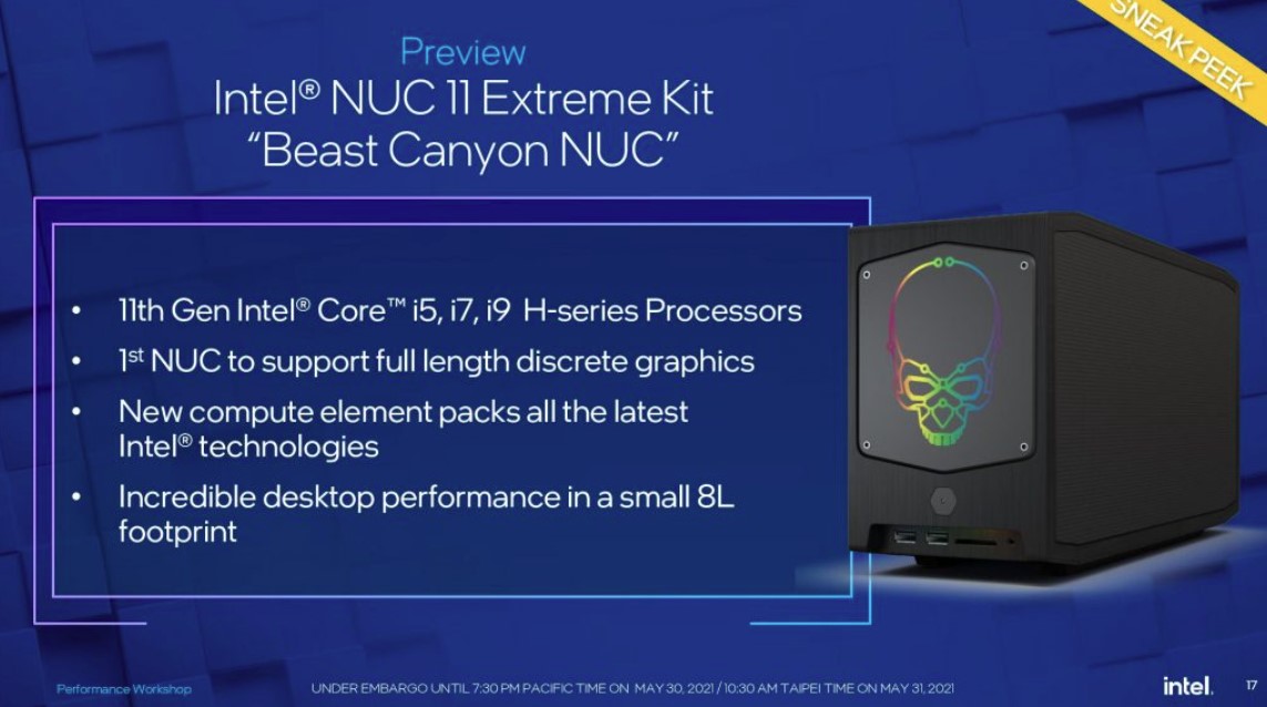 Intel Canyon NUC obsłuży pełnoprawne karty graficzne