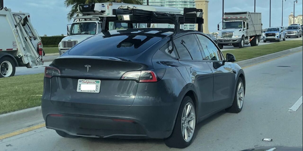 Tesla testuje technologię Lidar? Tajemniczy samochód na ulicach