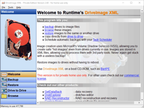 Klonowanie dysku: driveimage XML