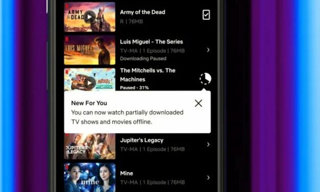 Netflix pozwoli na oglądanie tylko częściowo pobranych tytułów