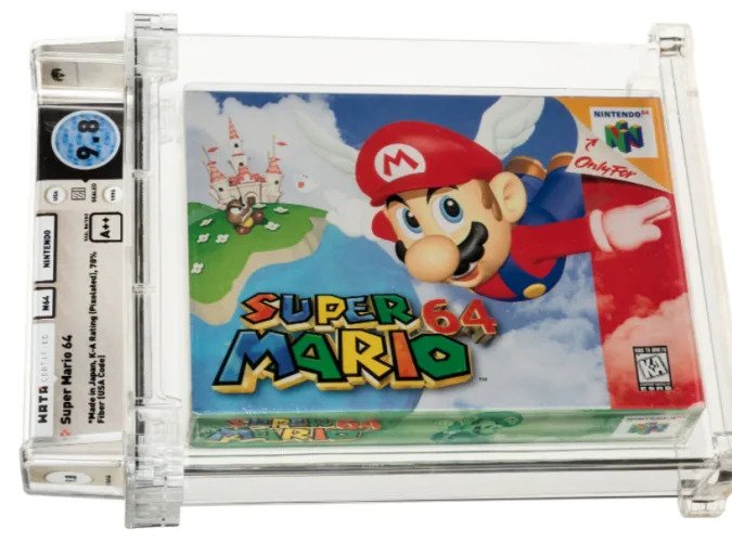 Zafoliowana gra Super Mario 64 sprzedała się za 1,5 miliona dol.