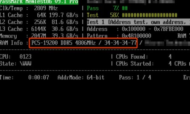 Test pamięci MemTest86 obsługuje już DDR5