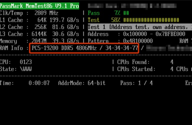Test pamięci MemTest86 obsługuje już DDR5