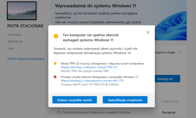 Microsoft ponownie udostępnił aplikację PC Health Check