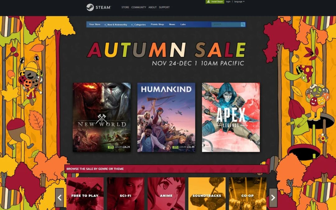 Valve ruszyło z jesienną wyprzedażą gier na Steam