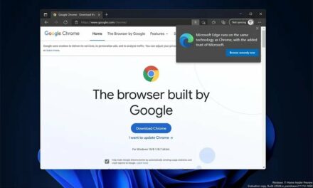 Microsoft zniechęca nas do pobrania Google Chrome