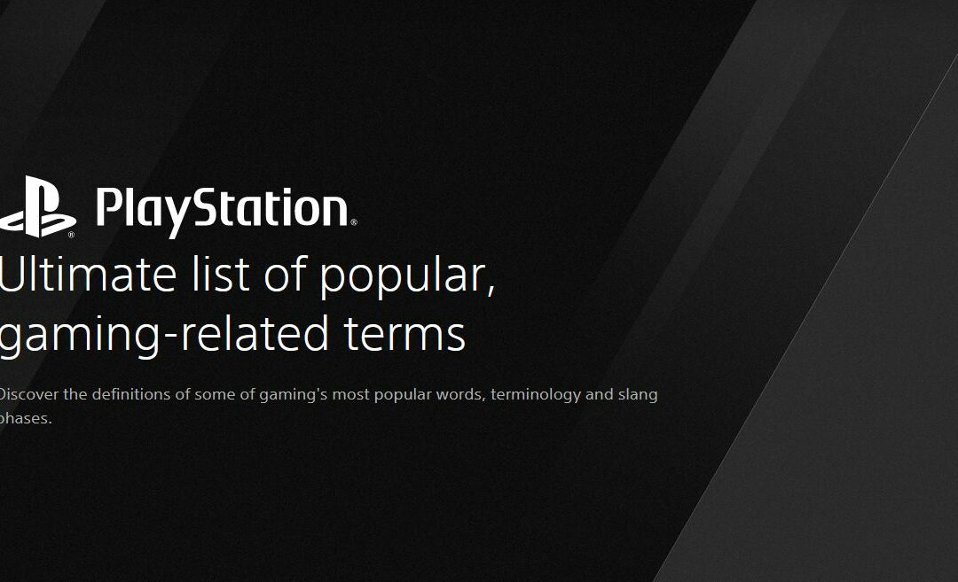 Sony stworzyło słownik pojęć gamingowych