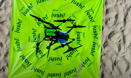 Żabka Jush dostarczyła zamówienie dronem