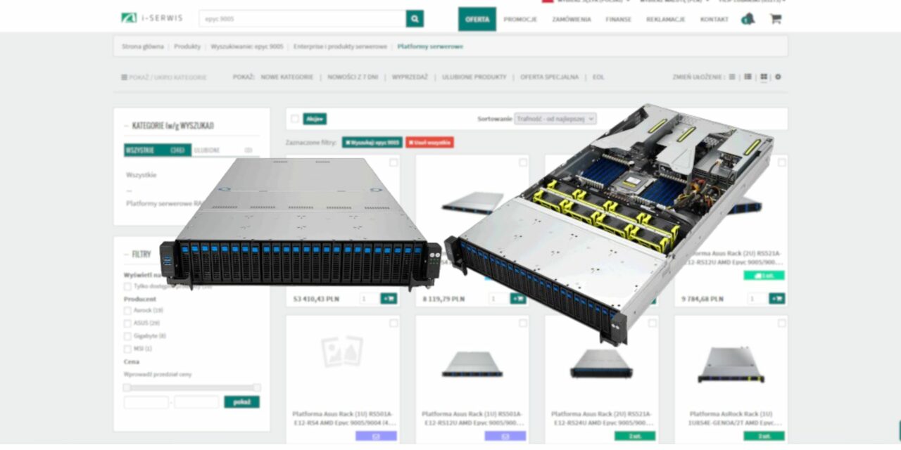 Serwery oparte o AMD EPYC™ 9005 trafiają do oferty ACTION S.A.