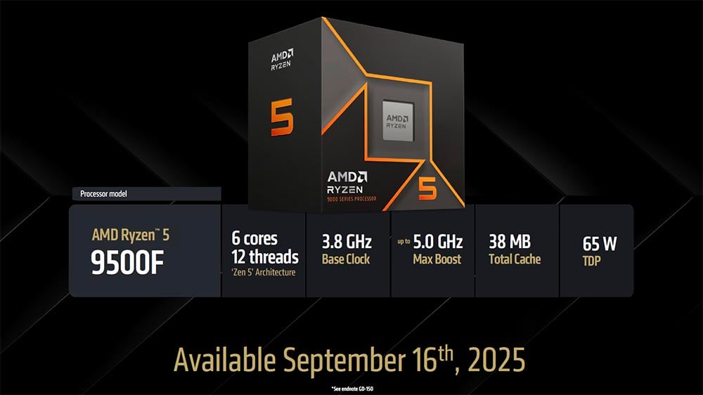 Ryzen 5 9500F – AMD prezentuje nowy procesor