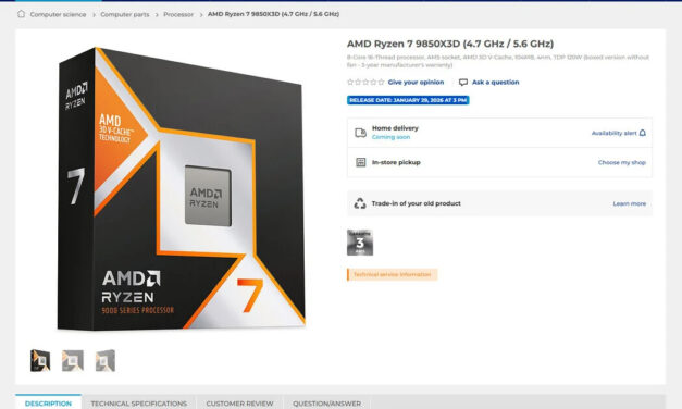 Ryzen 7 9850X3D – premiera jest tuż za rogiem!