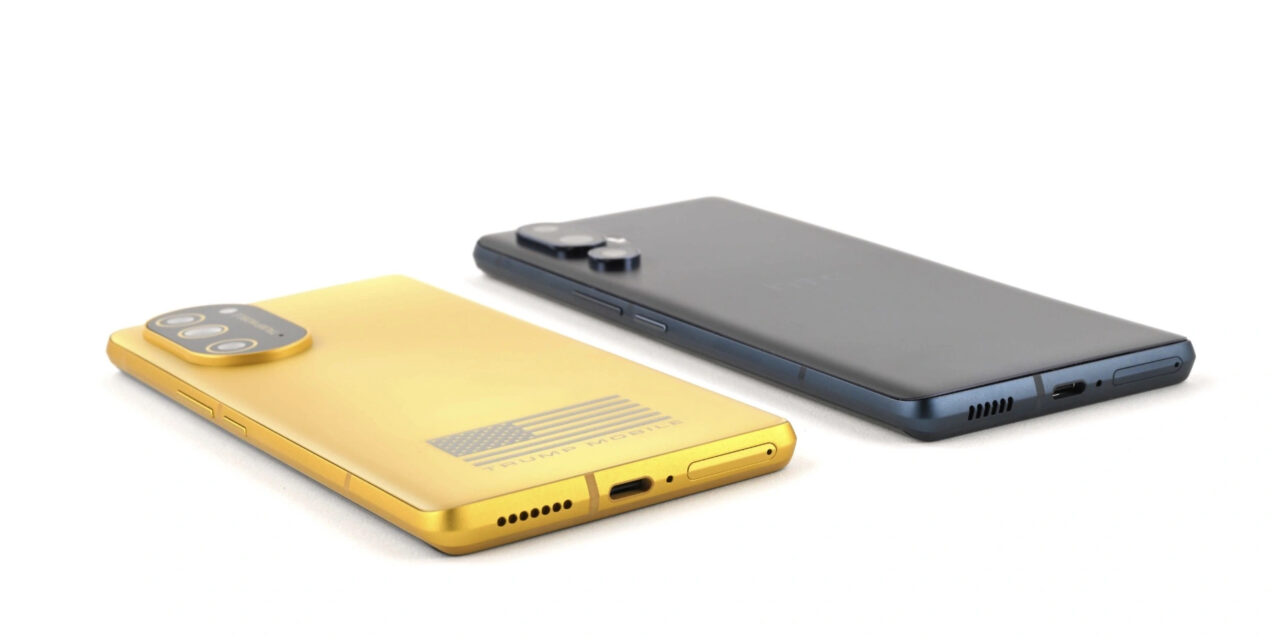 T1 Phone od Trump Mobile to malowany na złoto chińczyk